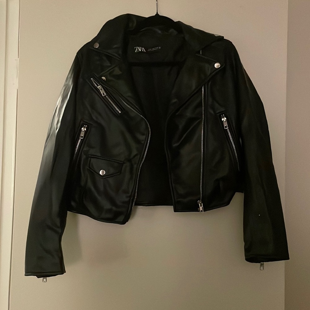 Zara Faux Leather Moto Jacket